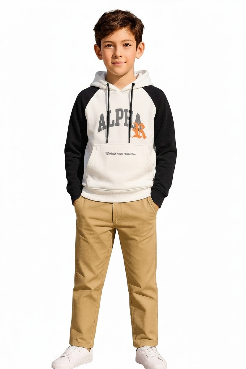 Boys Printed Hooded Sweatshirt