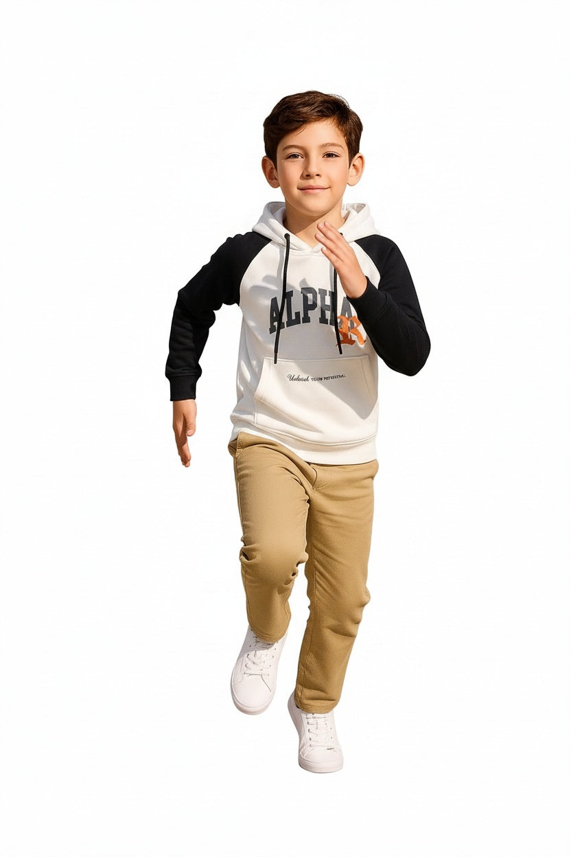Boys Printed Hooded Sweatshirt