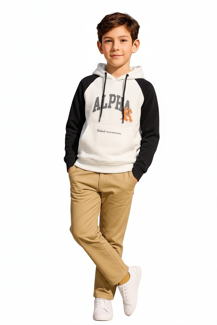 Boys Printed Hooded Sweatshirt