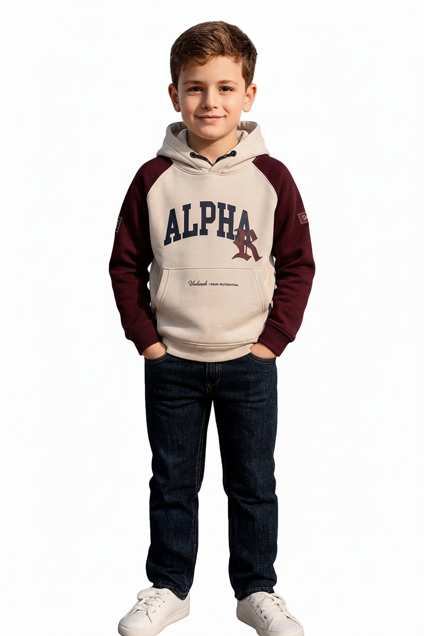 Boys Colourblocked Hooded Sweatshirt