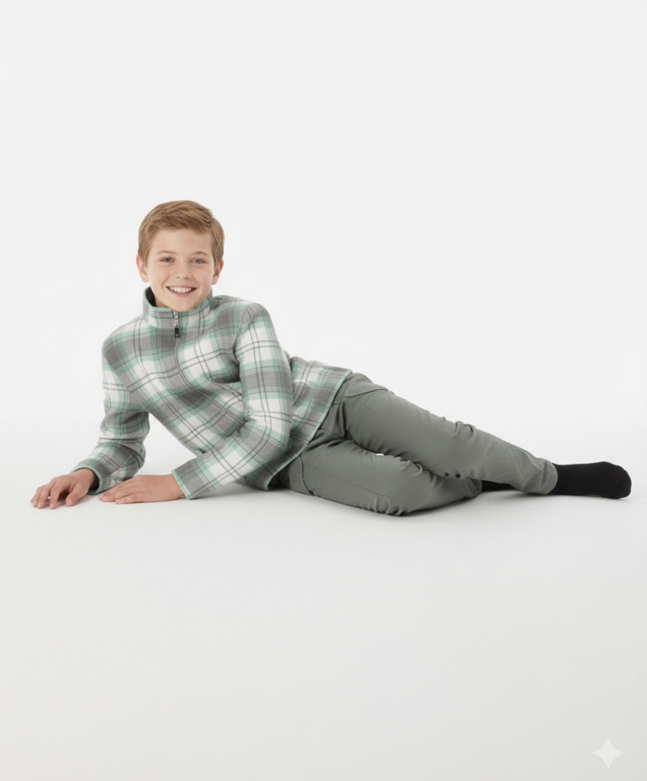 Boys Checked Sweatshirt