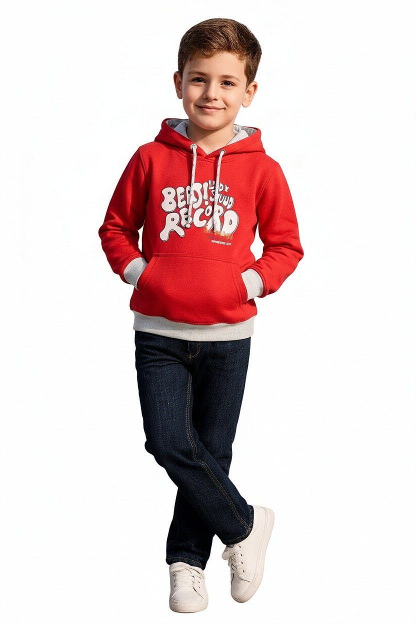 Boys Printed Hooded Sweatshirt