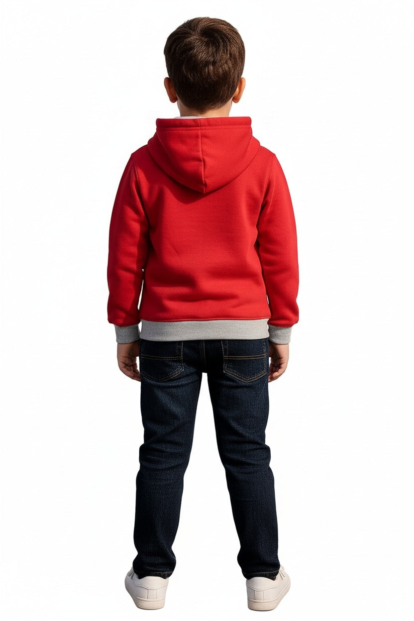 Boys Printed Hooded Sweatshirt