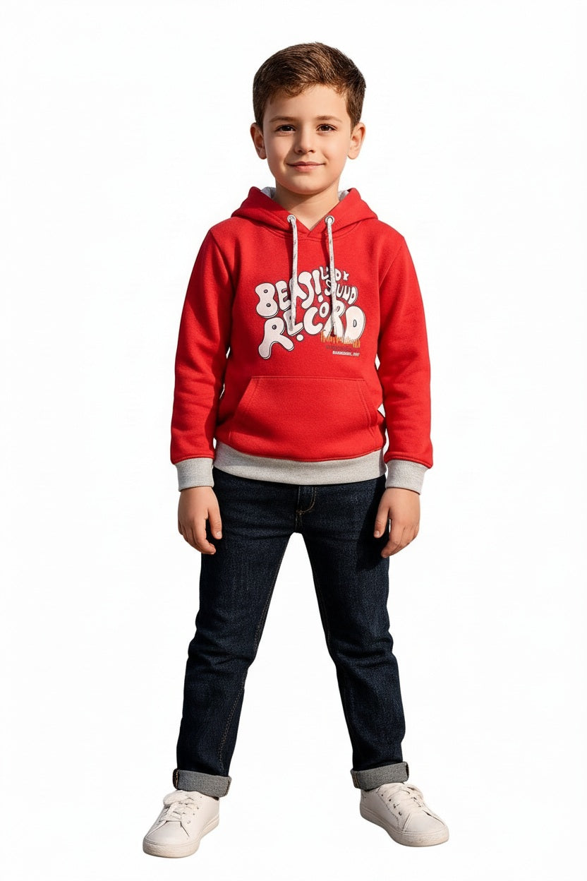 Boys Printed Hooded Sweatshirt