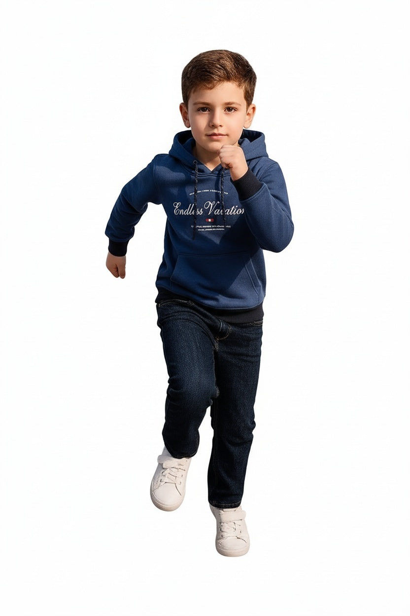 Boys Printed Hooded Sweatshirt