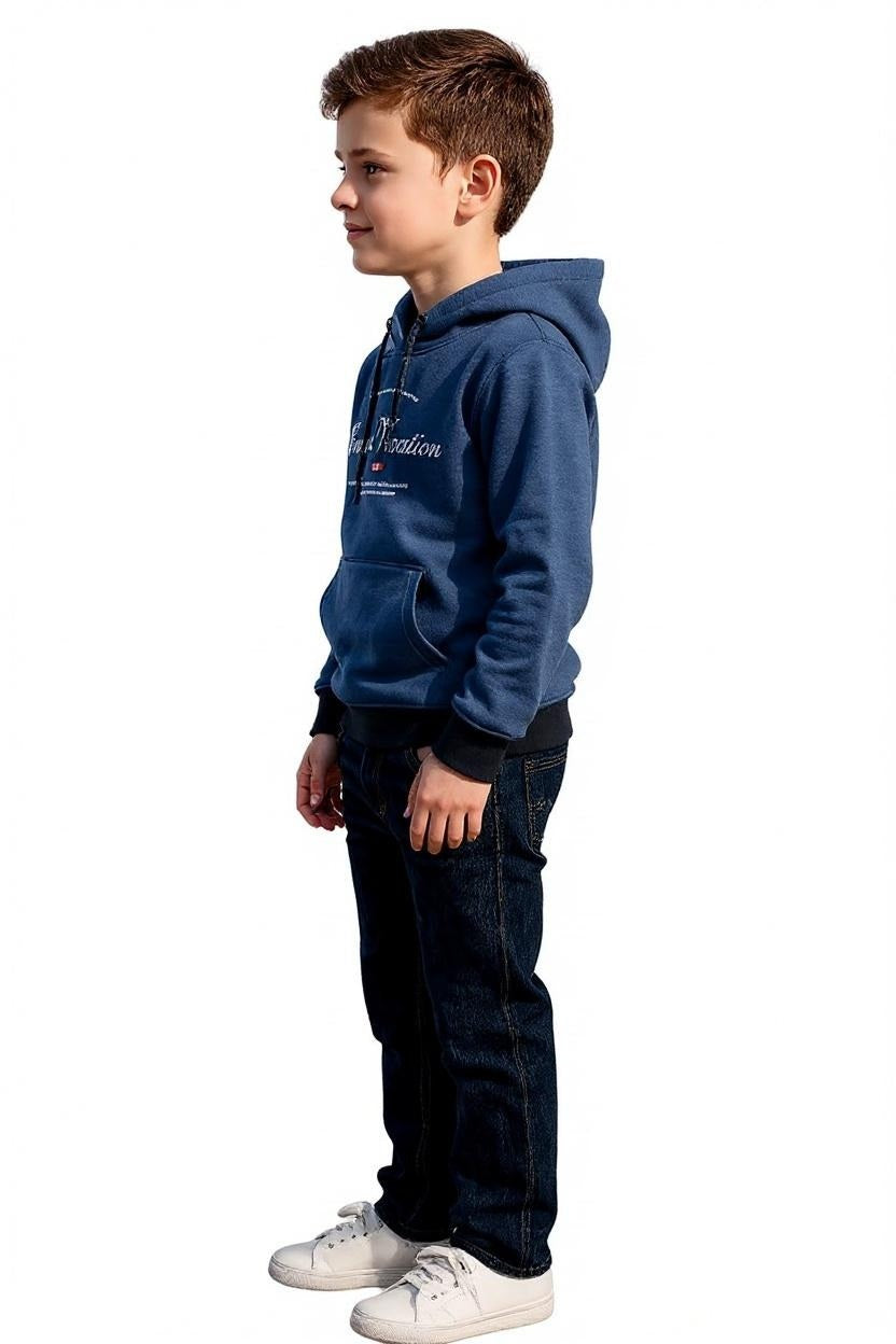 Boys Printed Hooded Sweatshirt