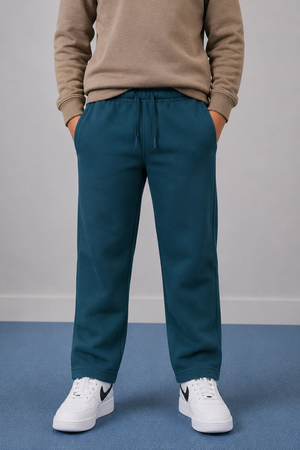 Junior Boys Pacific Melange German Velvet Knitted Lower – Regular Fit Drawstring Track Pants