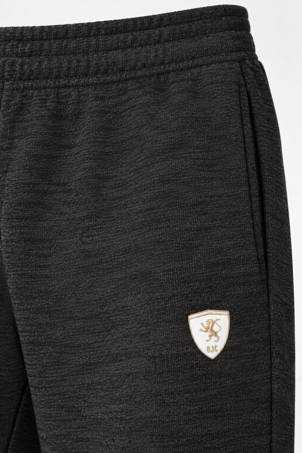 Junior Boys Black Melange Knitted Lower – Regular Fit Casual Track Pants