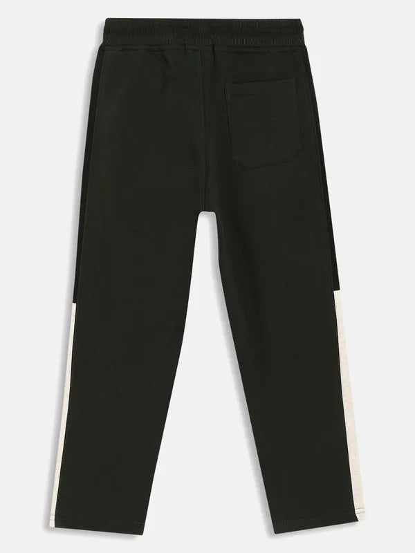 Boys Solid Cotton Track Pants