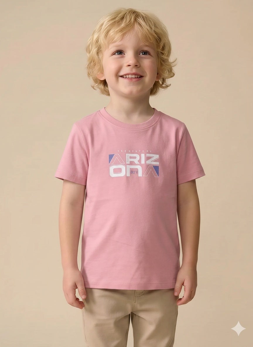 Boy Barely Pink Round Neck T-Shirt