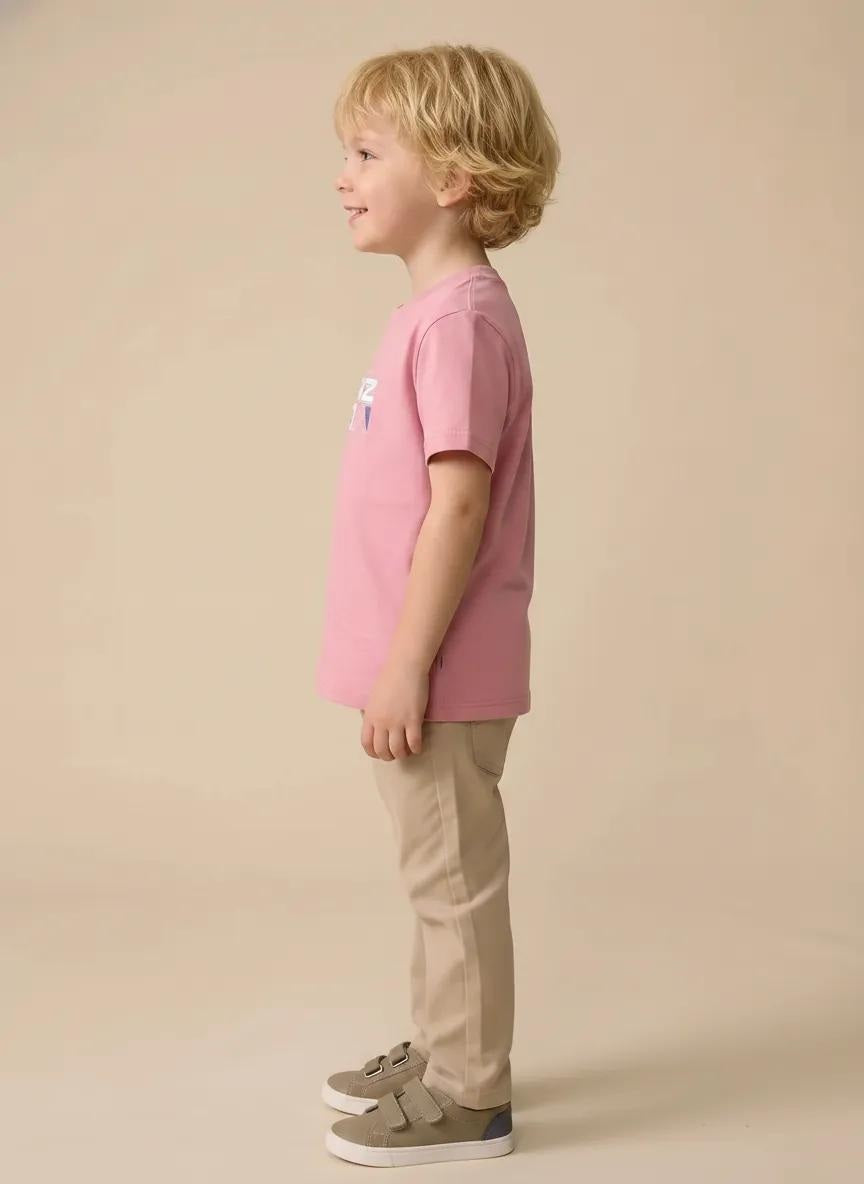 Boy Barely Pink Round Neck T-Shirt