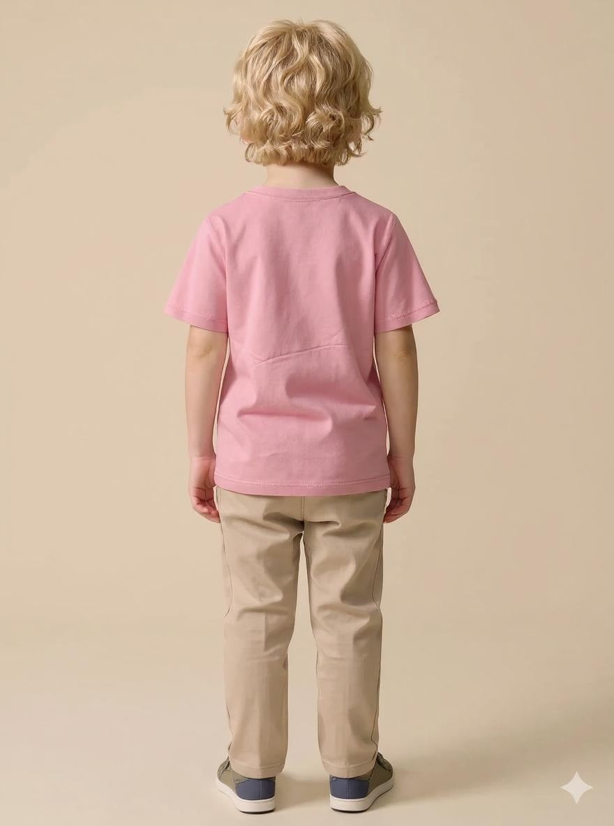 Boy Barely Pink Round Neck T-Shirt