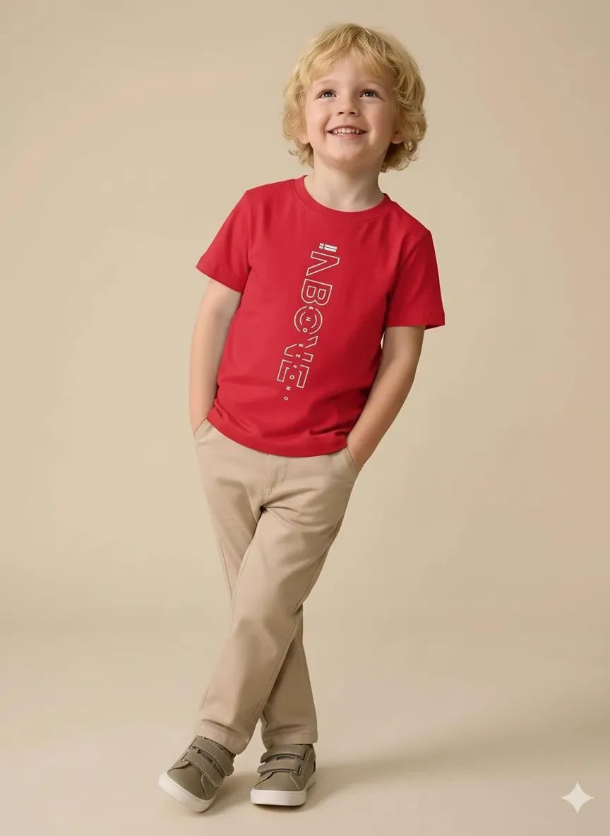 Boy Brick Round Neck T-Shirt