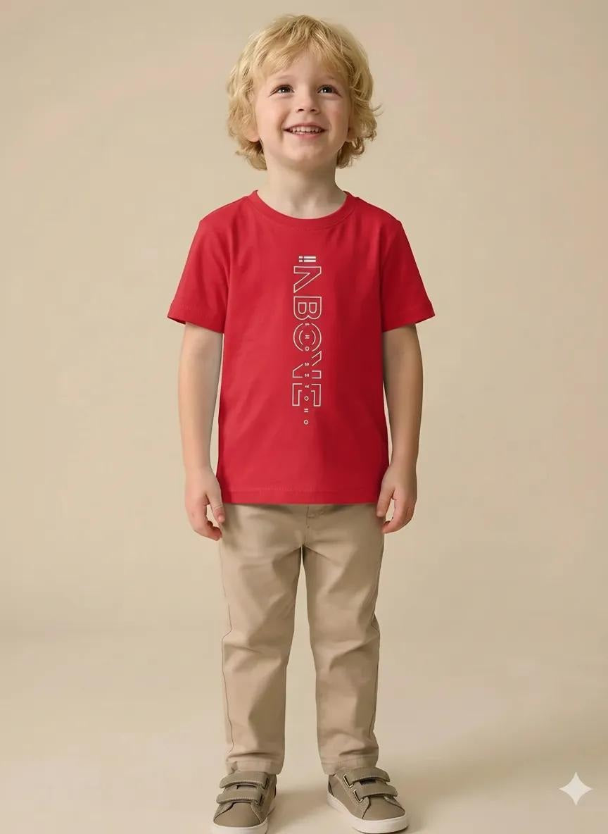 Boy Brick Round Neck T-Shirt