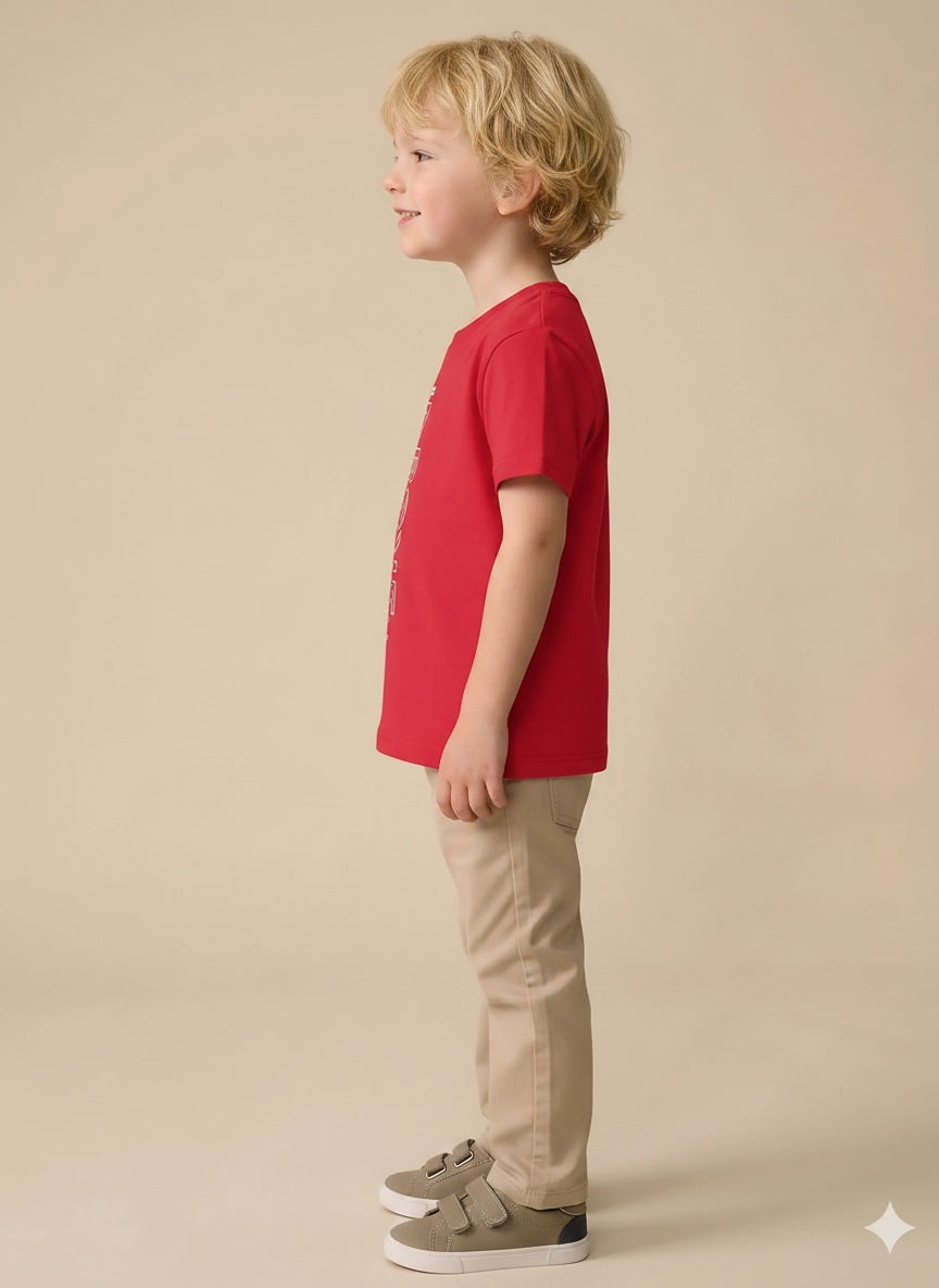 Boy Brick Round Neck T-Shirt