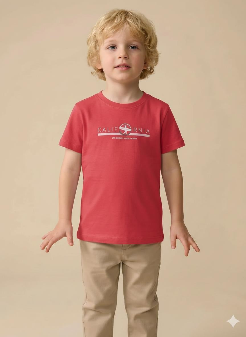 Boy Carrot Round Neck T-Shirt