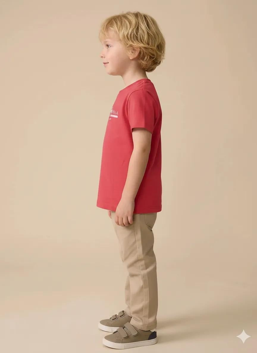 Boy Carrot Round Neck T-Shirt