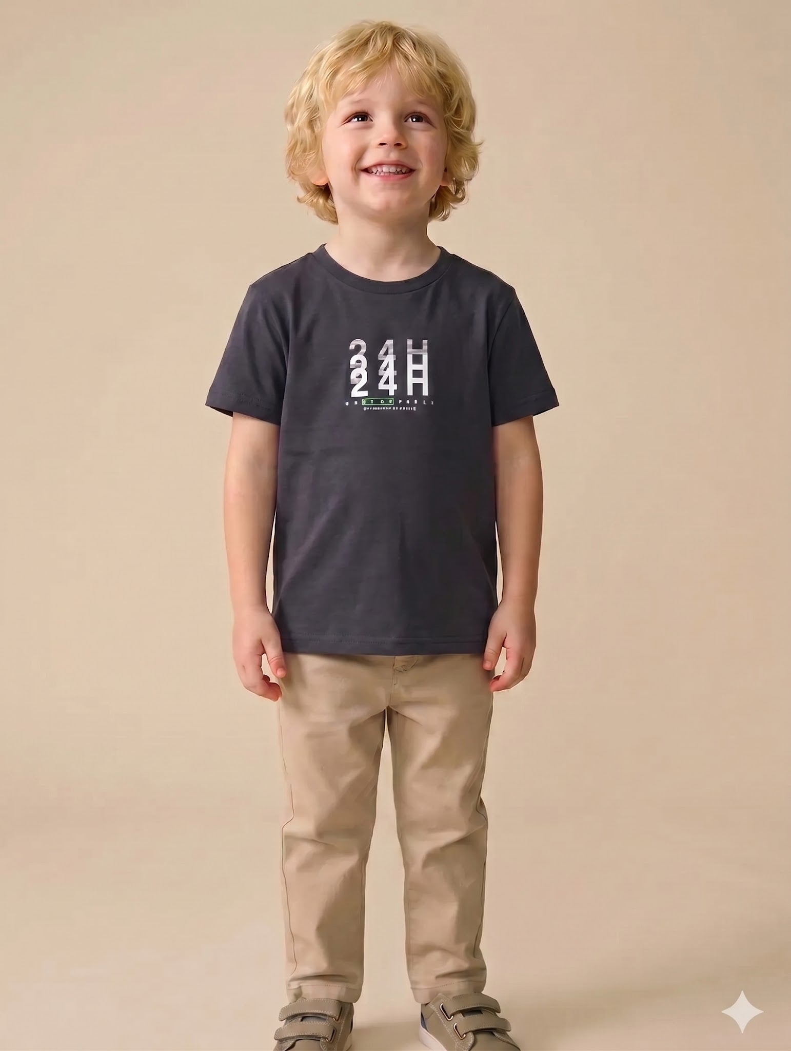 Boy Navy Round Neck T-Shirt