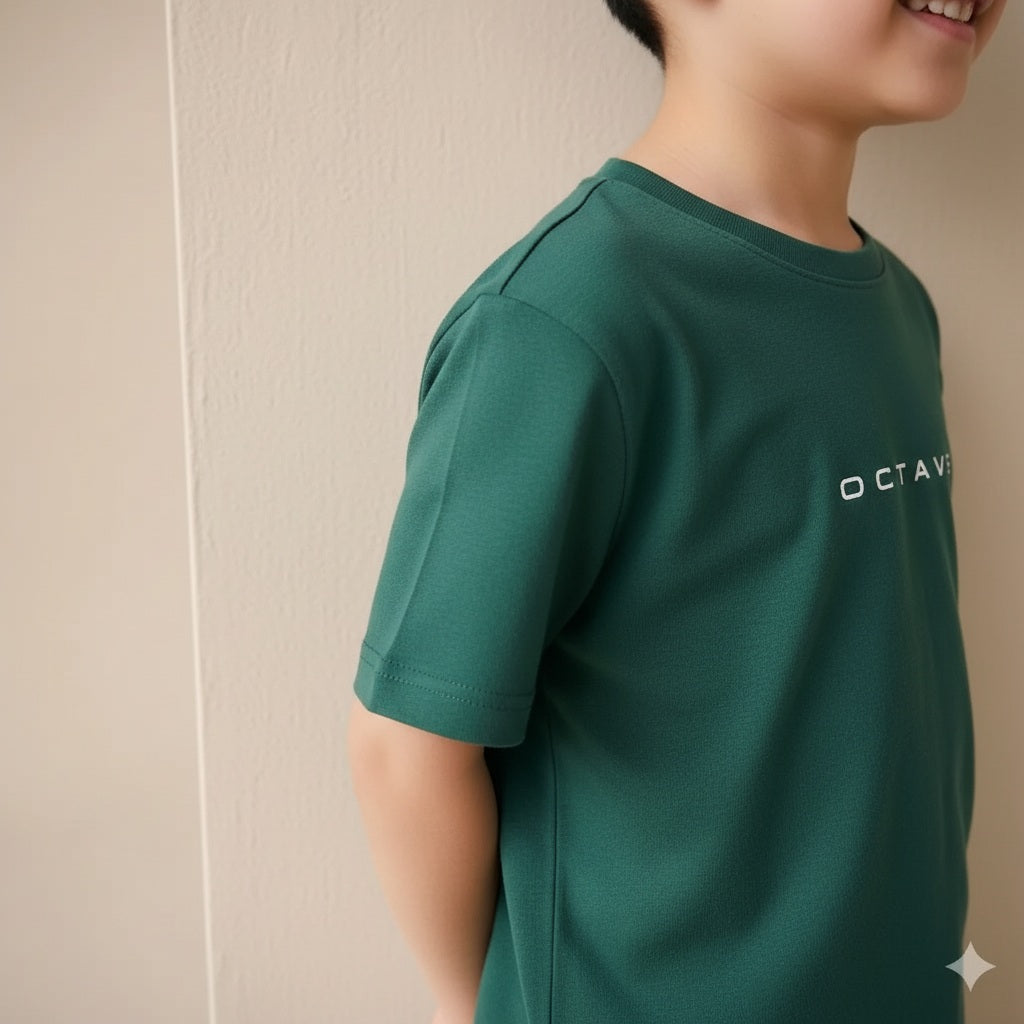 Octave Boys Typography Printed Cotton Round Neck T-shirt