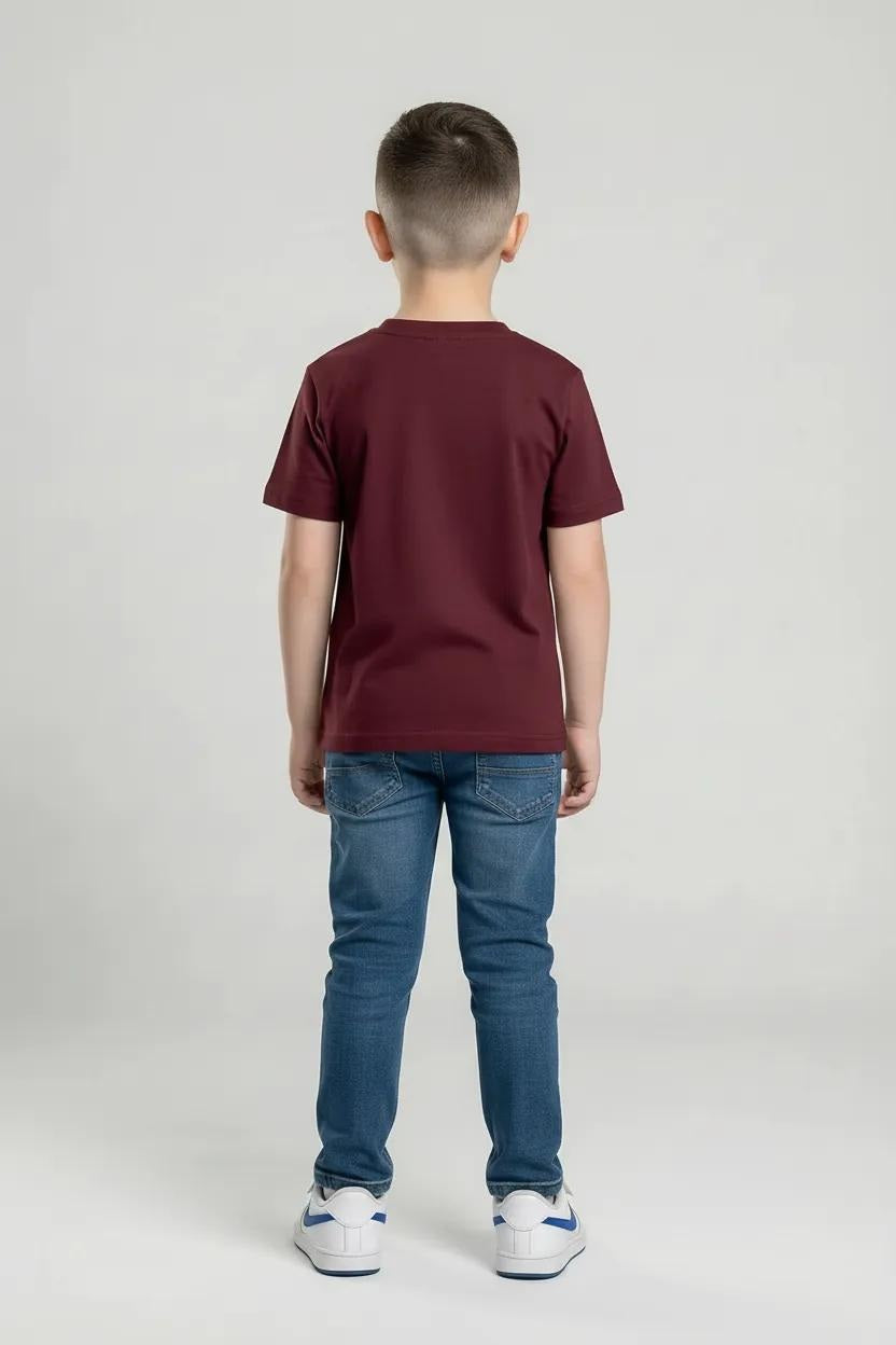 Octave Boys Brand Logo Printed Cotton Tshirt
