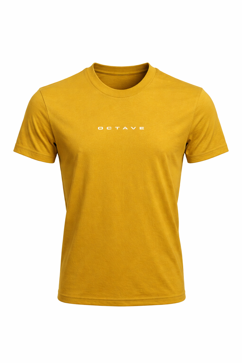 Boys Mustard Printed Cotton  Round Neck Tshirt