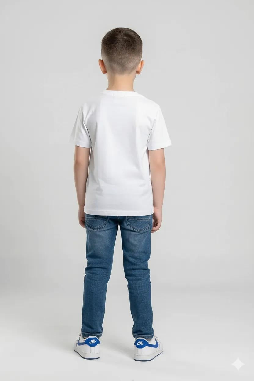 Octave Boys White Solid Round Neck T-shirt