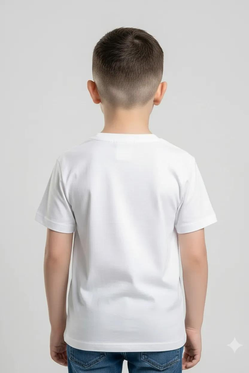 Octave Boys White Solid Round Neck T-shirt