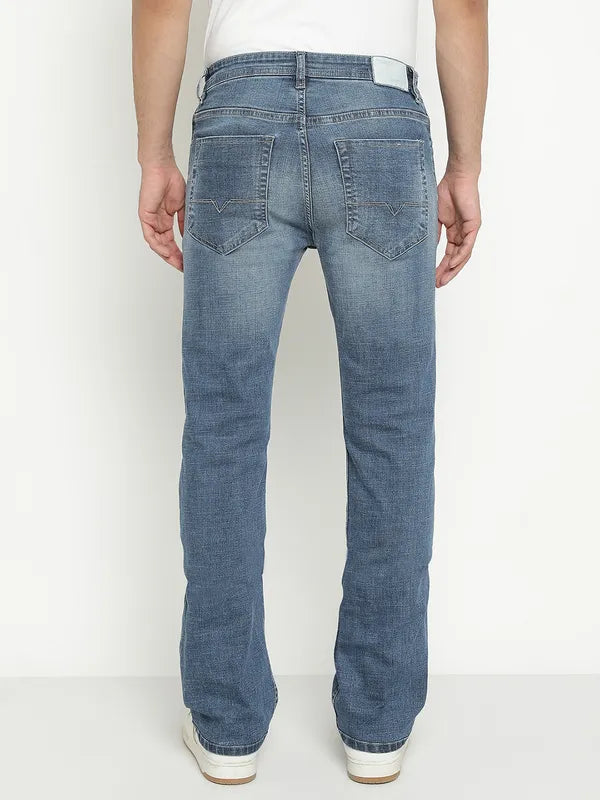 Octave Men Mid-Rise Heavy Faded Medium Shade Stretchable Jeans