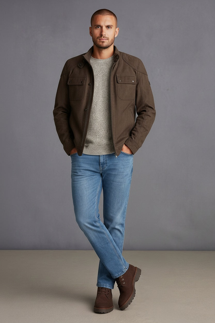 Men Bootcut Mid-Rise Stretchable Jeans