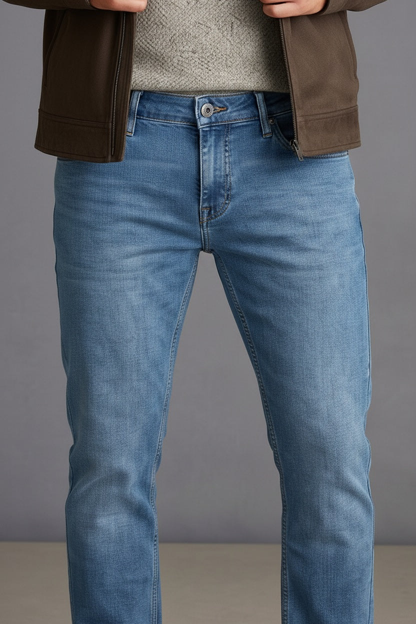 Men Bootcut Mid-Rise Stretchable Jeans