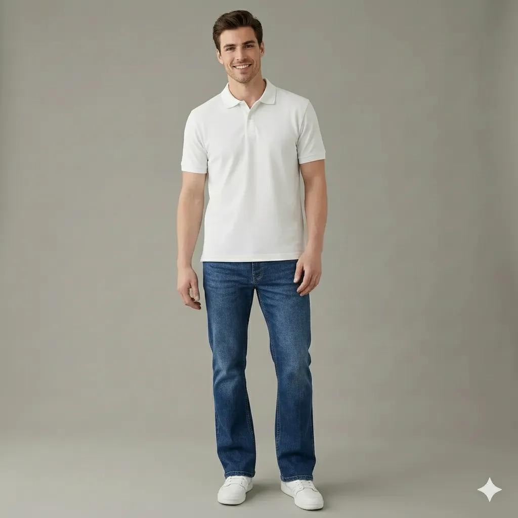 Men Bootcut Mid-Rise Light Fade Stretchable Jeans