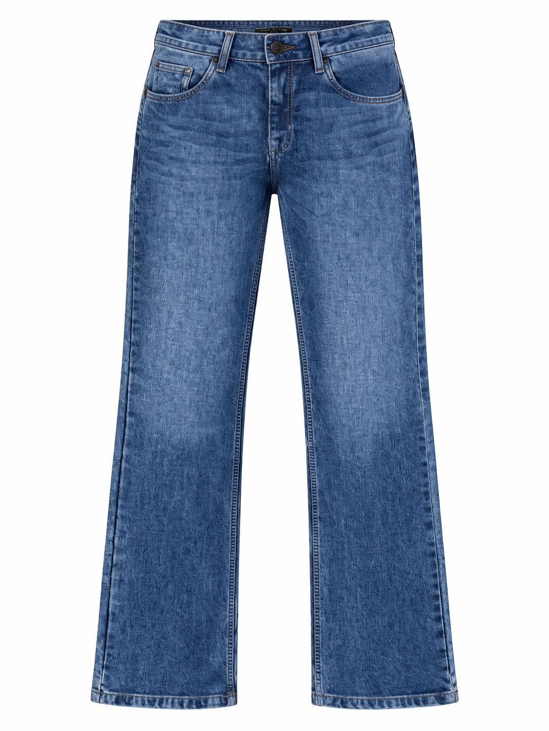 Men Bootcut Mid-Rise Light Fade Stretchable Jeans