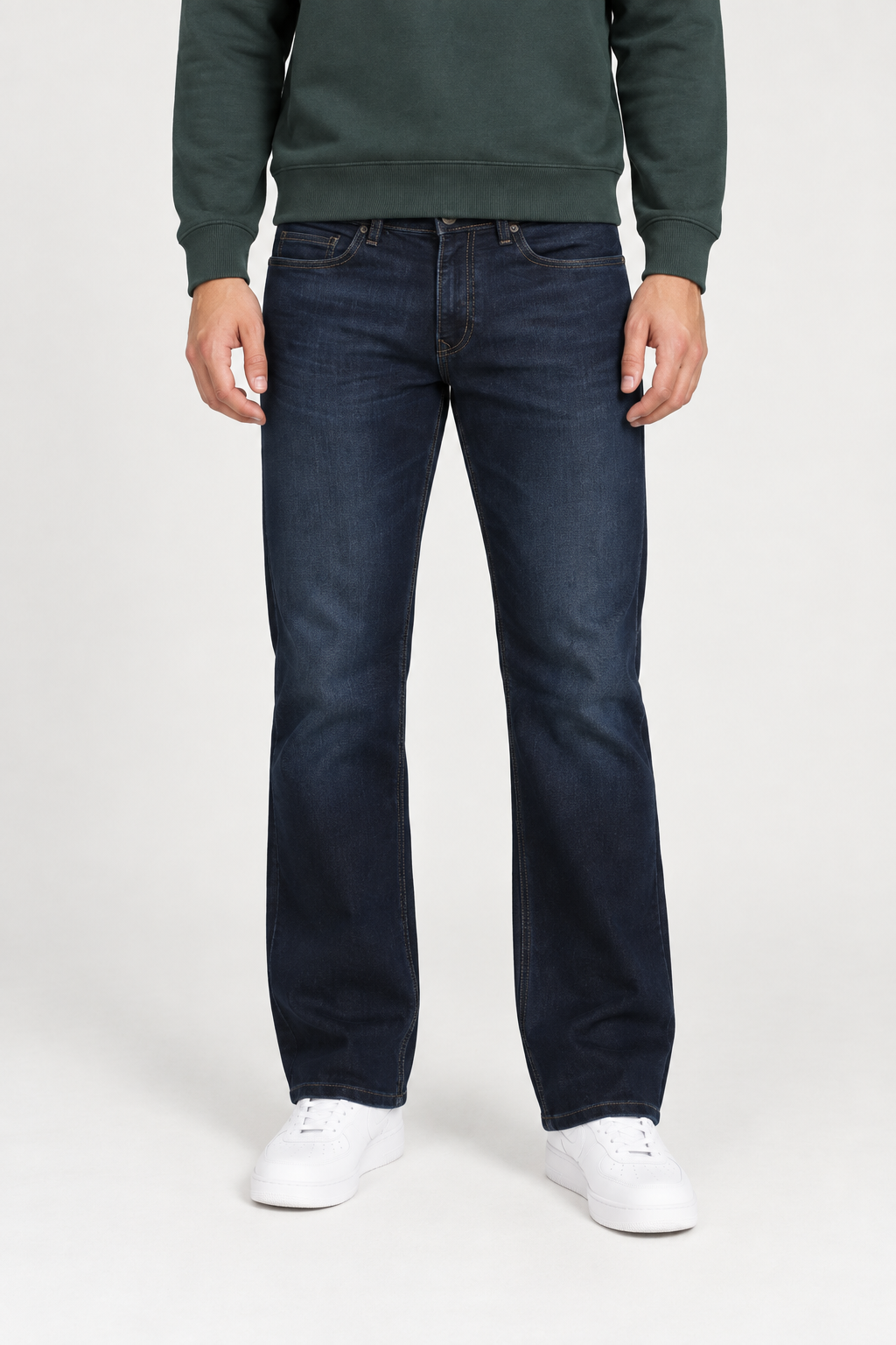 Men’s Boot Cut Denim Jeans – Royal Blue