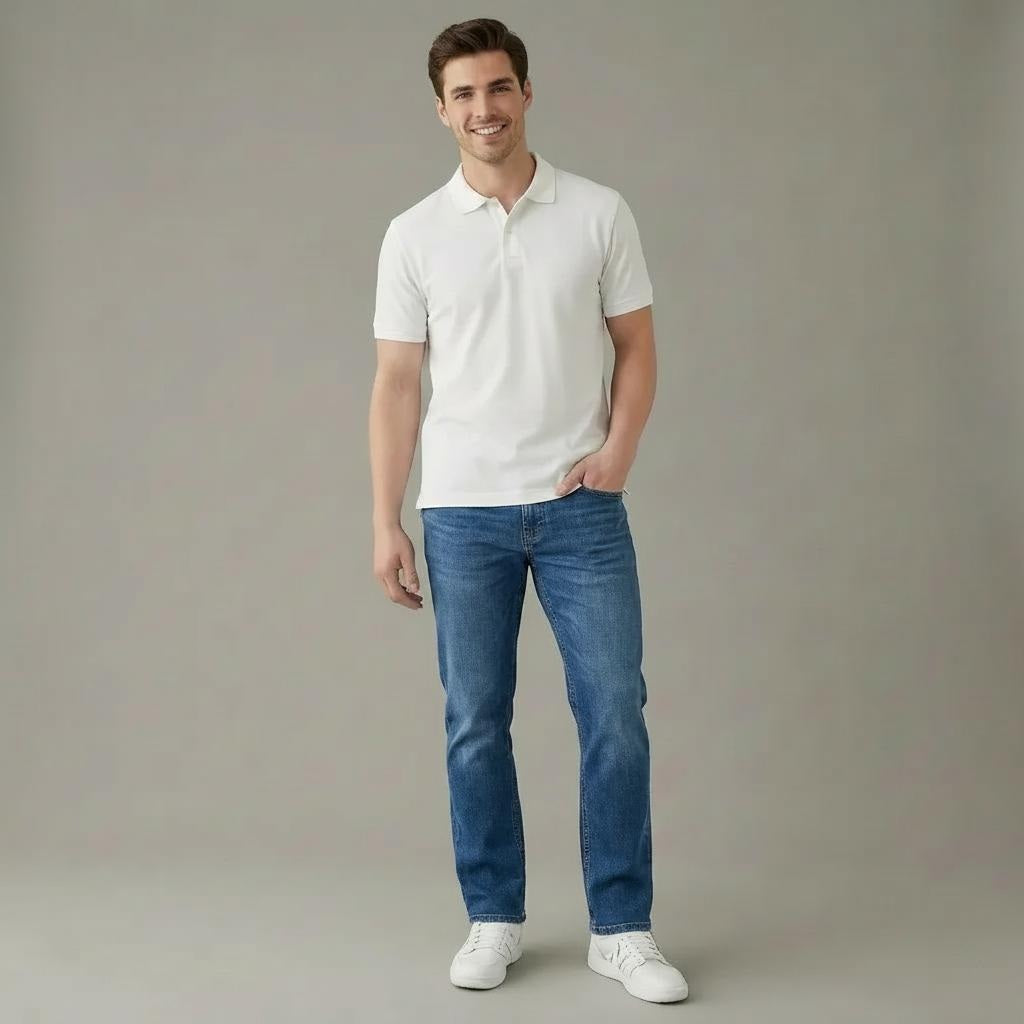 Men Bootcut Mid-Rise Light Fade Stretchable Jeans