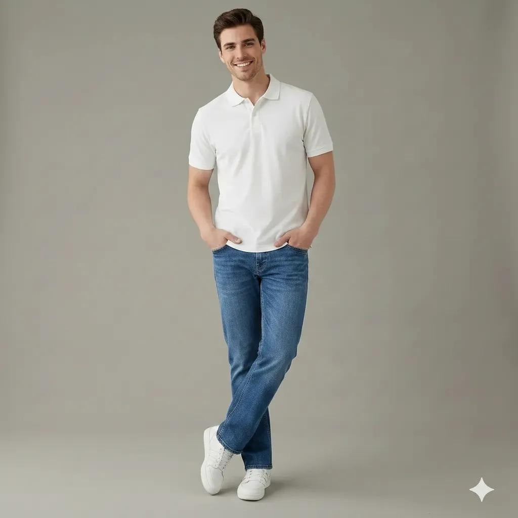 Men Bootcut Mid-Rise Light Fade Stretchable Jeans