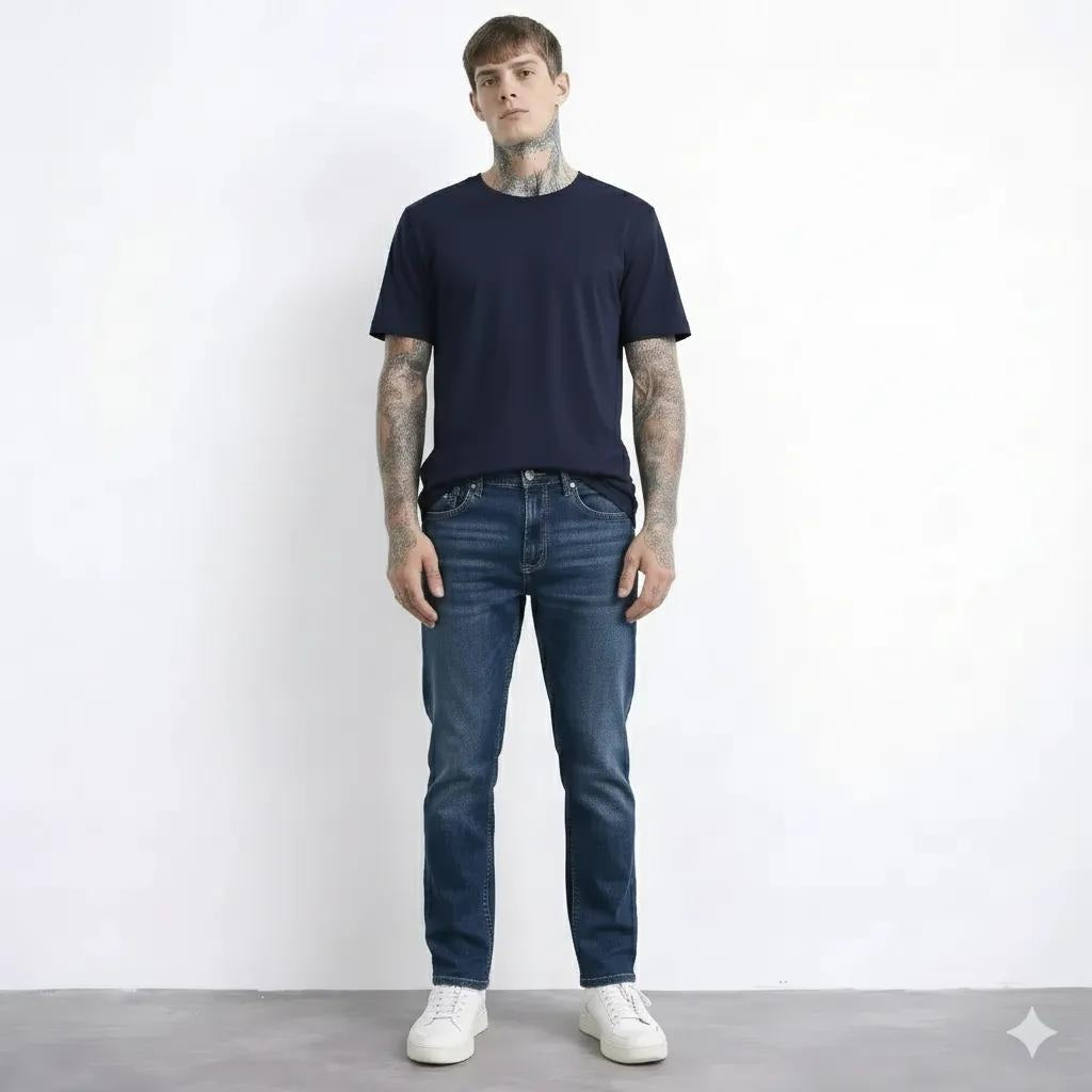 Octave Men Bootcut Mid-Rise Stretchable Jeans
