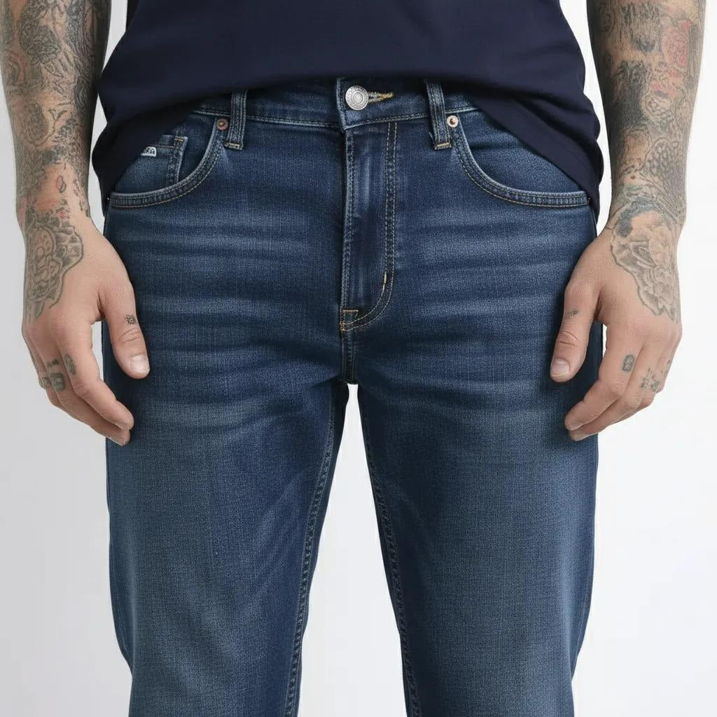 Octave Men Bootcut Mid-Rise Stretchable Jeans