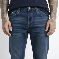 Octave Men Bootcut Mid-Rise Stretchable Jeans
