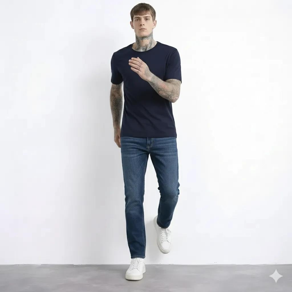 Octave Men Bootcut Mid-Rise Stretchable Jeans
