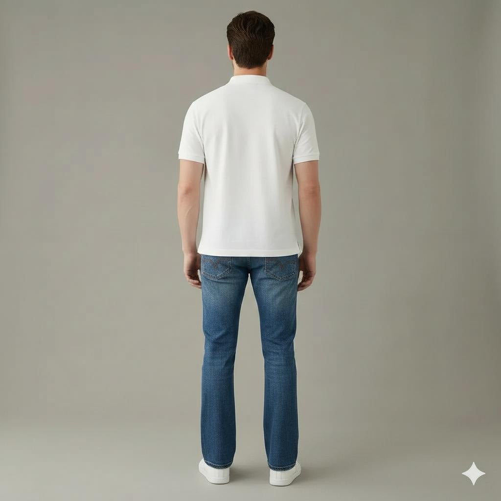 Men Bootcut Mid-Rise Light Fade Stretchable Jeans