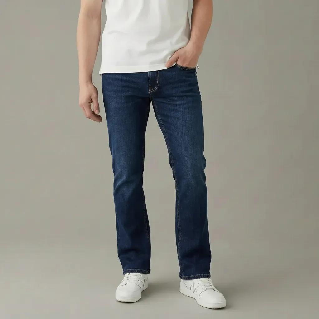 Men Bootcut Mid-Rise Light Fade Stretchable Jeans