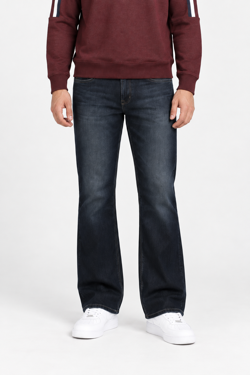 Men’s Boot Cut Denim Jeans – Olive