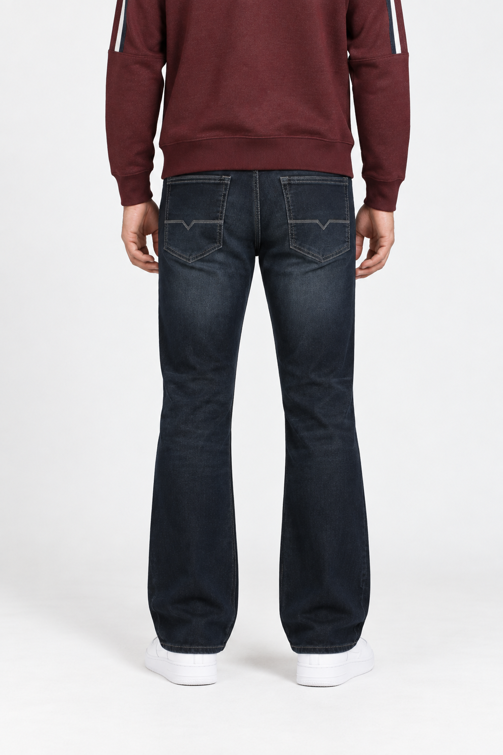 Men’s Boot Cut Denim Jeans – Olive