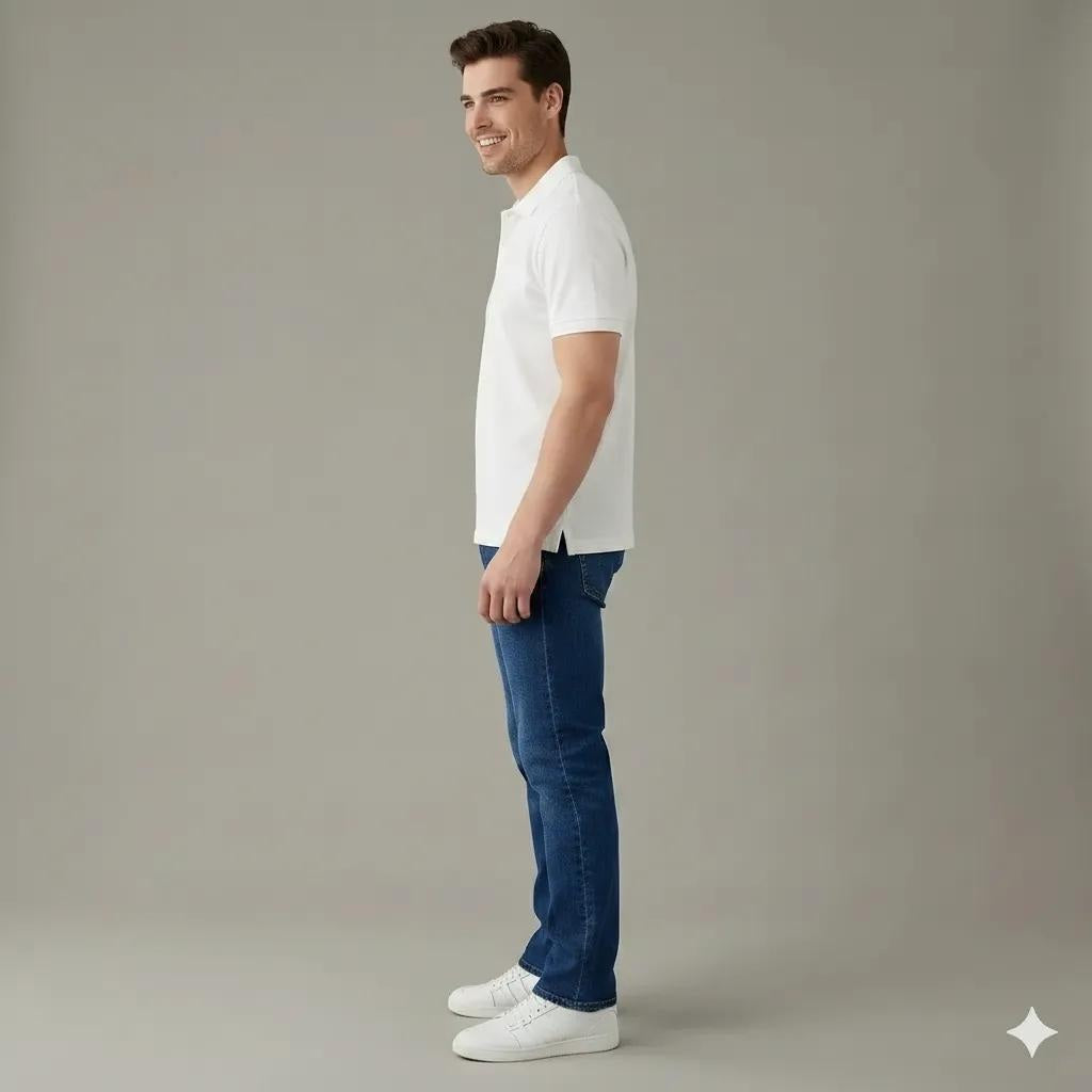 Men Cotton Bootcut Mid-Rise Light Fade Stretchable Jeans