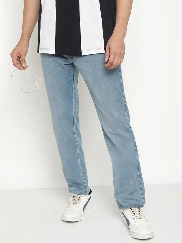 Octave Men Mid-Rise Light Shade Light Fade Clean Look Stretchable Jeans