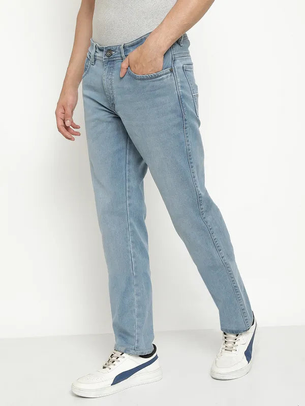 Octave Men Mid-Rise Light Shade Light Fade Clean Look Stretchable Jeans