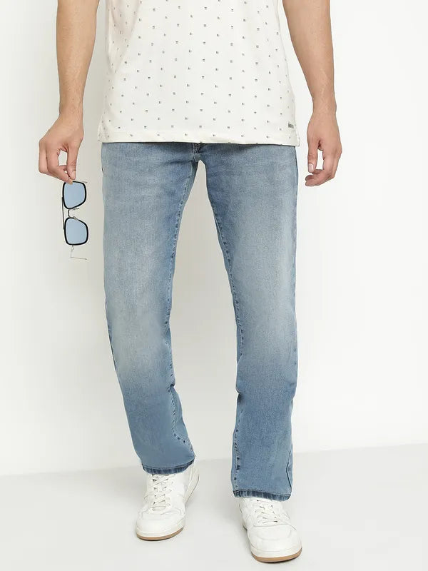 Octave Men Mid-Rise Light Faded Light Shade Stretchable Jeans