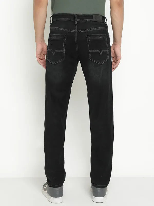 Octave Men Mid-Rise Dark Shade Light Fade Clean Look Stretchable Jeans