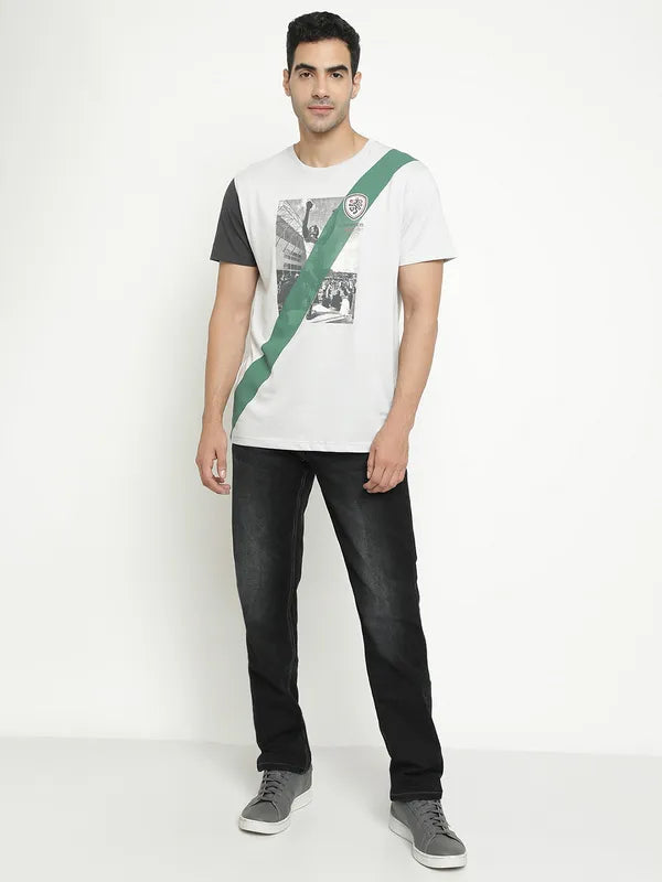 Octave Men Mid-Rise Dark Shade Light Fade Clean Look Stretchable Jeans