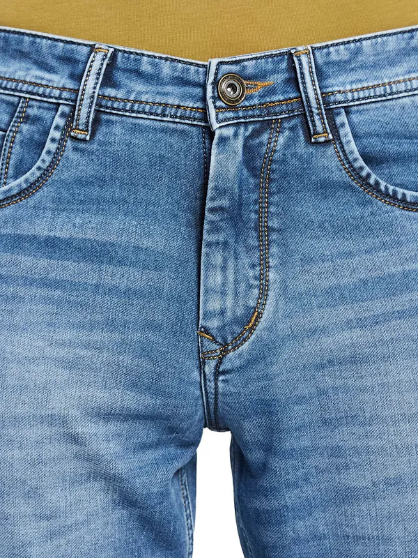 Octave Men Light Fade Clean Look Cotton Jeans
